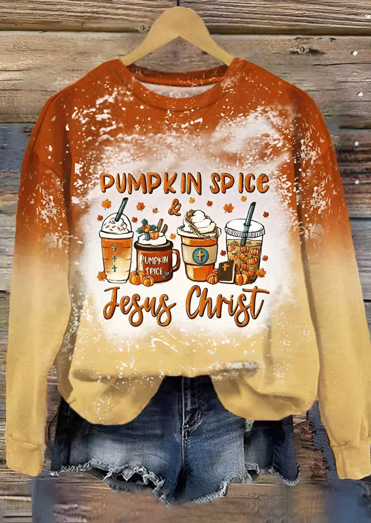 Pumpkin Spice Jesus Christ Maple Leaf Sweatshirt 3 Pumpkin Spice Jesus Christ Maple Leaf Sweatshirt