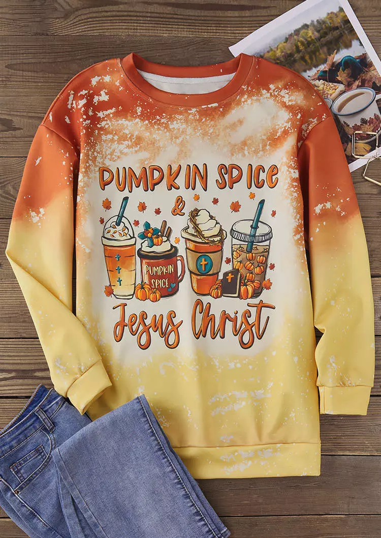 Pumpkin Spice Jesus Christ Maple Leaf Sweatshirt 5 Pumpkin Spice Jesus Christ Maple Leaf Sweatshirt - Image 3