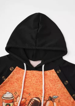 Striped 'Tis The Season Soccer Pumpkin Maple Leaf Hoodie -Garment Sale Store SCM020791 1 A1641532598126 124