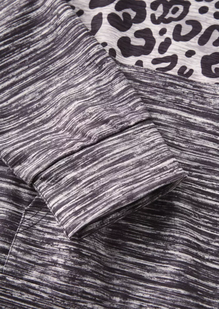 Leopard Color-Blocked Zipper Kangaroo Pocket Hoodie 8 Leopard Color-Blocked Zipper Kangaroo Pocket Hoodie - Image 6