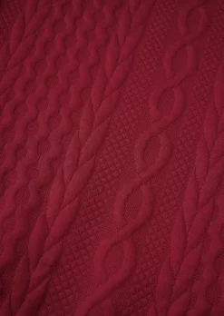 Classic British Plaid Textured Zipper Collar Sweatshirt - Red -Garment Sale Store SCM020862 1 A0522415055550 124