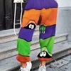 Halloween Peeping Eyes Spider Color-Blocked Sweatpants -Garment Sale Store SCM020922 1 92554381608096 124