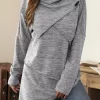 Irregular Button Cowl Neck Coat - Gray 1 Irregular Button Cowl Neck Coat - Gray -Garment Sale Store SCM020987 1 A0777340401148 124