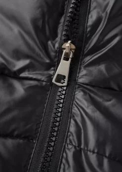 Concise Zipper Drawstring Vest Coat - Black -Garment Sale Store SCM021071 1 A1142076967624 124