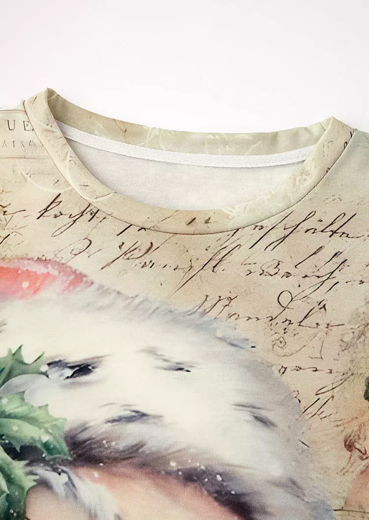 Christmas Santa Claus Mistletoe Pullover Sweatshirt 5 Christmas Santa Claus Mistletoe Pullover Sweatshirt - Image 3