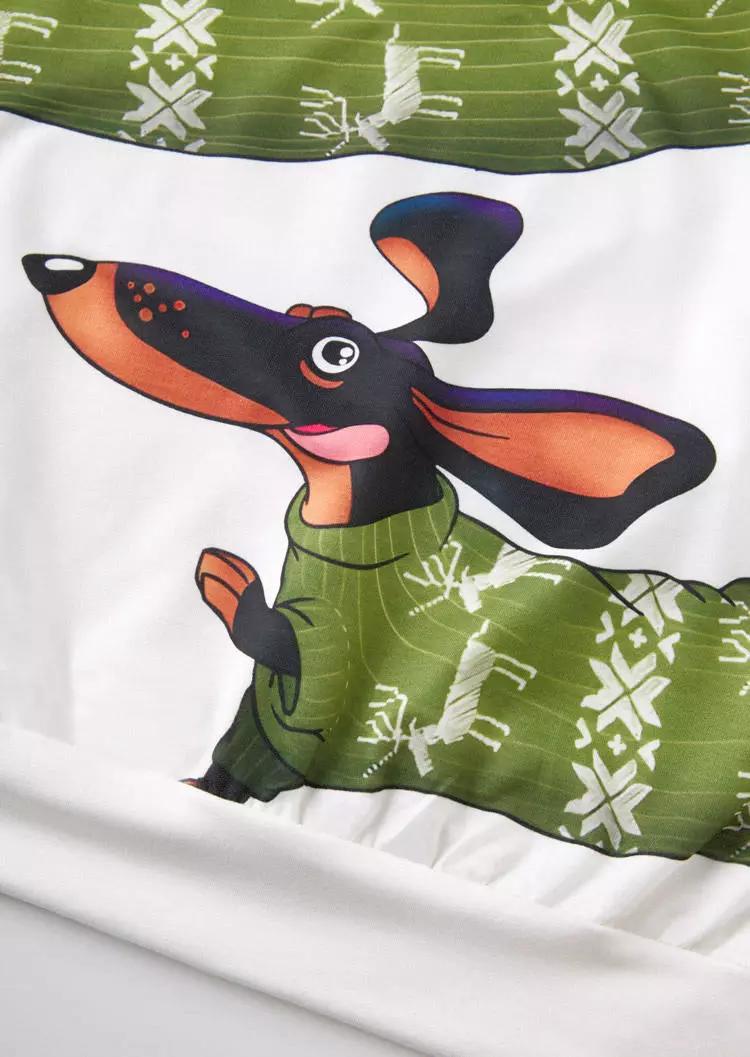 Christmas Reindeer O-Neck Pullover Sweatshirt - White 8 Christmas Reindeer O-Neck Pullover Sweatshirt - White - Image 6