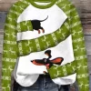 Christmas Reindeer O-Neck Pullover Sweatshirt - White -Garment Sale Store SCM021119 1 A1092281490315 124