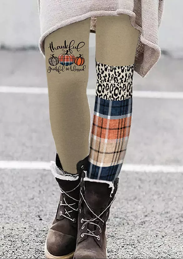 Thanksgiving Thankful Grateful And Blessed Leopard Plaid Pumpkin Leggings 3 Thanksgiving Thankful Grateful And Blessed Leopard Plaid Pumpkin Leggings