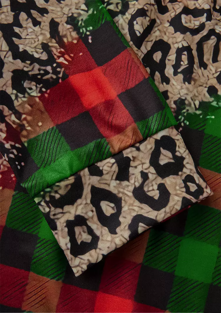 Leopard Plaid Zipper Collar Sweatshirt 6 Leopard Plaid Zipper Collar Sweatshirt - Image 4