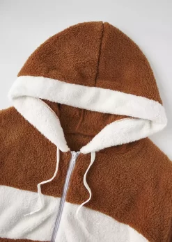 Color-Blocked Plush Thickened Warm Coat -Garment Sale Store SCM021220 1 A2078342700571 124