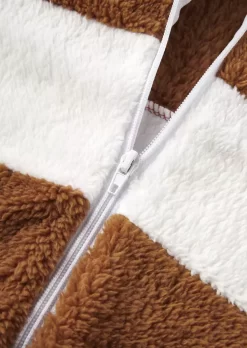 Color-Blocked Plush Thickened Warm Coat -Garment Sale Store SCM021220 1 A2079352490861 124