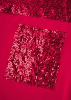 Sequined Pocket Turn-Down Collar Coat - Red 16 Sequined Pocket Turn-Down Collar Coat - Red -Garment Sale Store SCM021224 1 A1376453897527 124