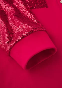 Sequined Pocket Turn-Down Collar Coat - Red 17 Sequined Pocket Turn-Down Collar Coat - Red -Garment Sale Store SCM021224 1 A1376453928973 124