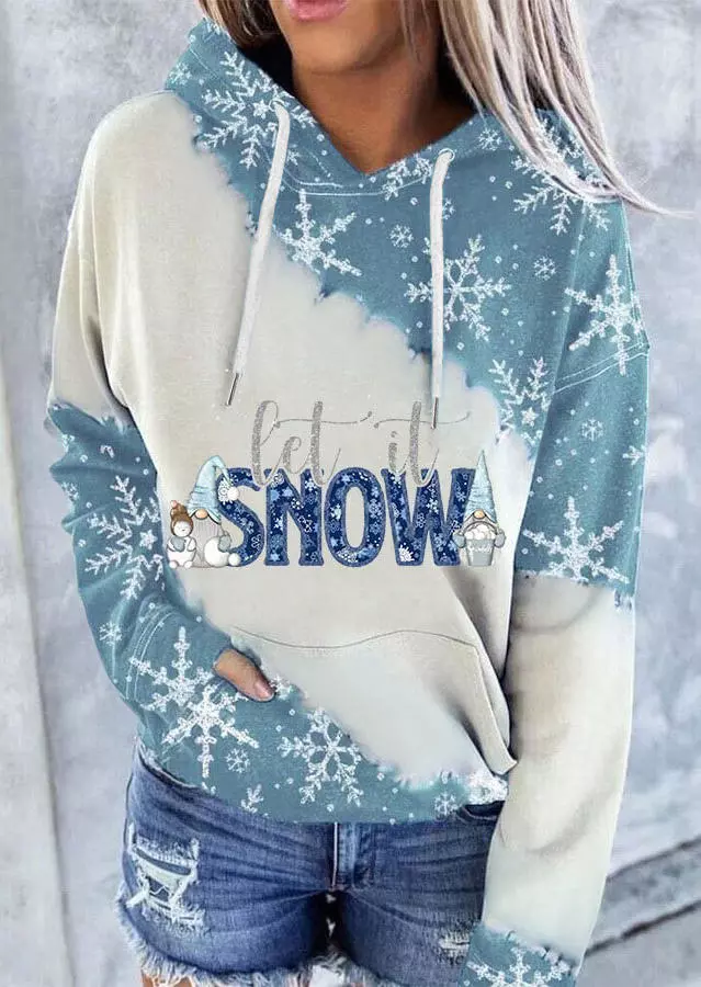 Christmas Let It Snow Gnome Snowflake Kangaroo Pocket Hoodie 3 Christmas Let It Snow Gnome Snowflake Kangaroo Pocket Hoodie