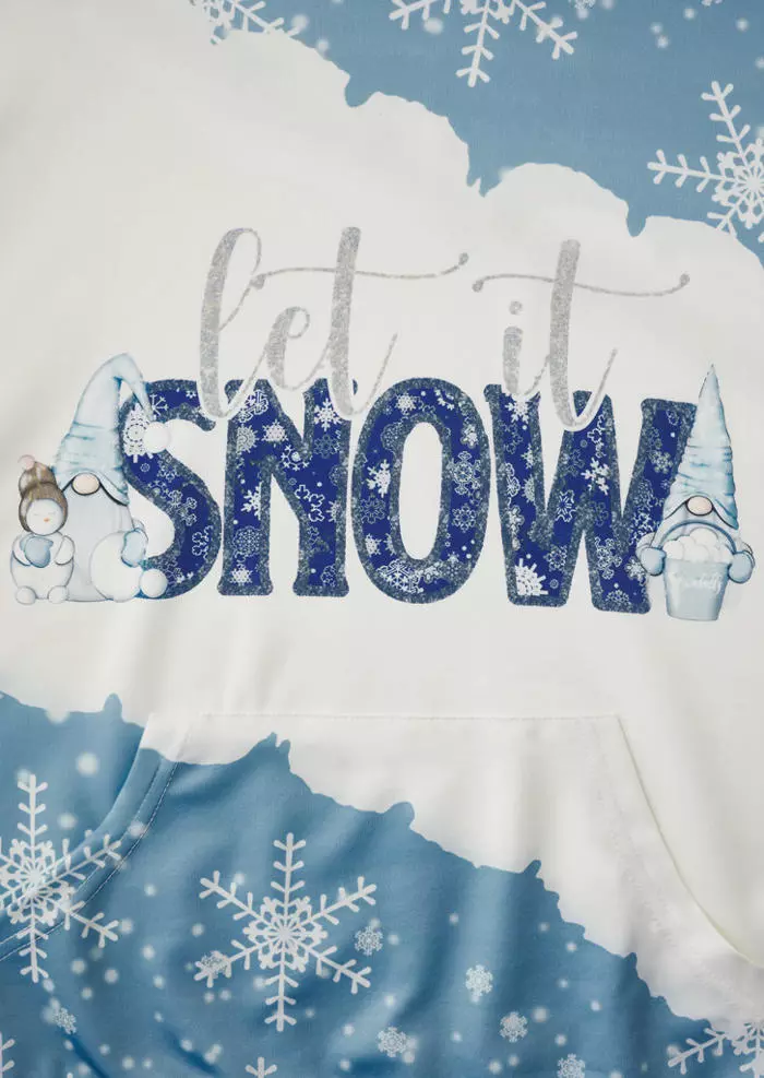 Christmas Let It Snow Gnome Snowflake Kangaroo Pocket Hoodie 7 Christmas Let It Snow Gnome Snowflake Kangaroo Pocket Hoodie - Image 5
