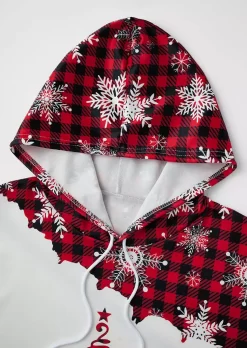 Merry Christmas Snowflake Plaid Hoodie -Garment Sale Store SCM021304 1 A2545521136343 124