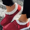 Lace Up Plush Warm Snow Boots - Red 2 Lace Up Plush Warm Snow Boots - Red -Garment Sale Store SCM021317 1 A2532074631924 124