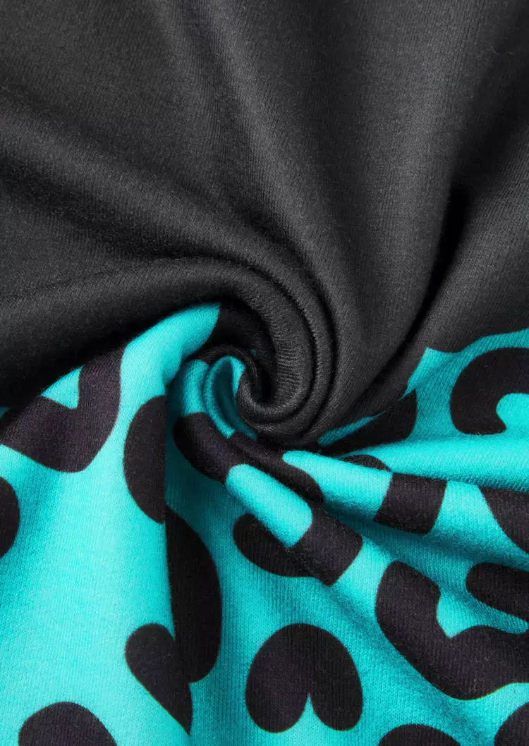 Christmas Happy Holidays Leopard Kangaroo Pocket Hoodie - Black 8 Christmas Happy Holidays Leopard Kangaroo Pocket Hoodie - Black - Image 6