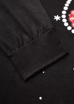 Christmas Wine Glass Glitter Sweatshirt - Black 12 Christmas Wine Glass Glitter Sweatshirt - Black -Garment Sale Store SCM021361 2 B0956657753140 124