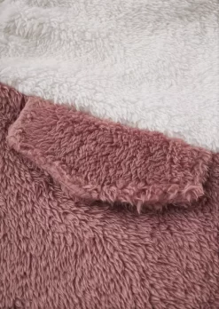 Color-Blocked Pocket Flap Snap Button Plush Coat - Pink -Garment Sale Store SCM021385 1 A2518021908537 124