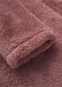 Color-Blocked Pocket Flap Snap Button Plush Coat - Pink -Garment Sale Store SCM021385 1 A2518022011572 124