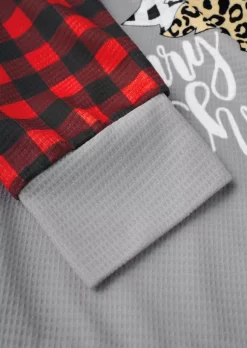 Merry Christmas Tree Plaid Leopard Waffle Sweatshirt -Garment Sale Store SCM021419 1 A2442017715882 124