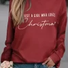 Just A Girl Who Loves Christmas Sweatshirt - Burgundy 1 Just A Girl Who Loves Christmas Sweatshirt - Burgundy -Garment Sale Store SCM021424 1 B0652922617000 124