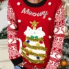 Merry Christmas Snowflake Cat Sweater - Red -Garment Sale Store SCM021458 1 B0857687377257 124