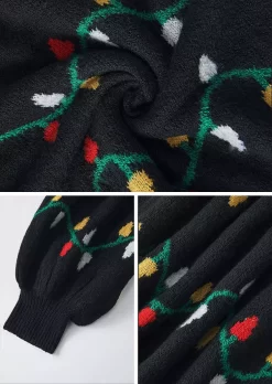 Christmas Lantern O-Neck Sweater - Black 14 Christmas Lantern O-Neck Sweater - Black -Garment Sale Store SCM021459 2 B0806544058251 124