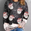 Christmas Santa Claus Leopard Sweatshirt -Garment Sale Store SCM021483 1 B0341147387835 124
