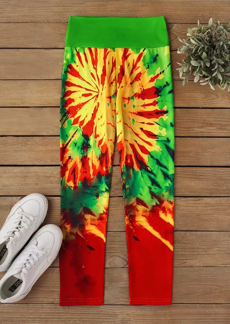 Colorful Tie Dye High Waist Leggings 7 Colorful Tie Dye High Waist Leggings - Image 5