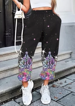 Christmas Glitter Pocket Sweatpants