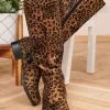 Leopard Zipper Flannel Pointed Toe Boots -Garment Sale Store SCM021508 1 B0107660906534 124