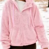 Pocket Zipper Drawstring Hooded Coat - Light Pink -Garment Sale Store SCM021610 1 B0845526176318 124