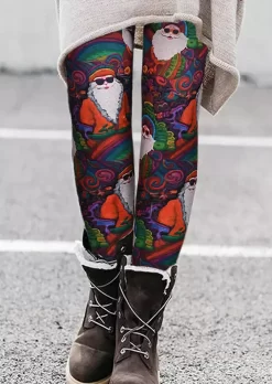 Christmas Santa Claus Skinny Leggings