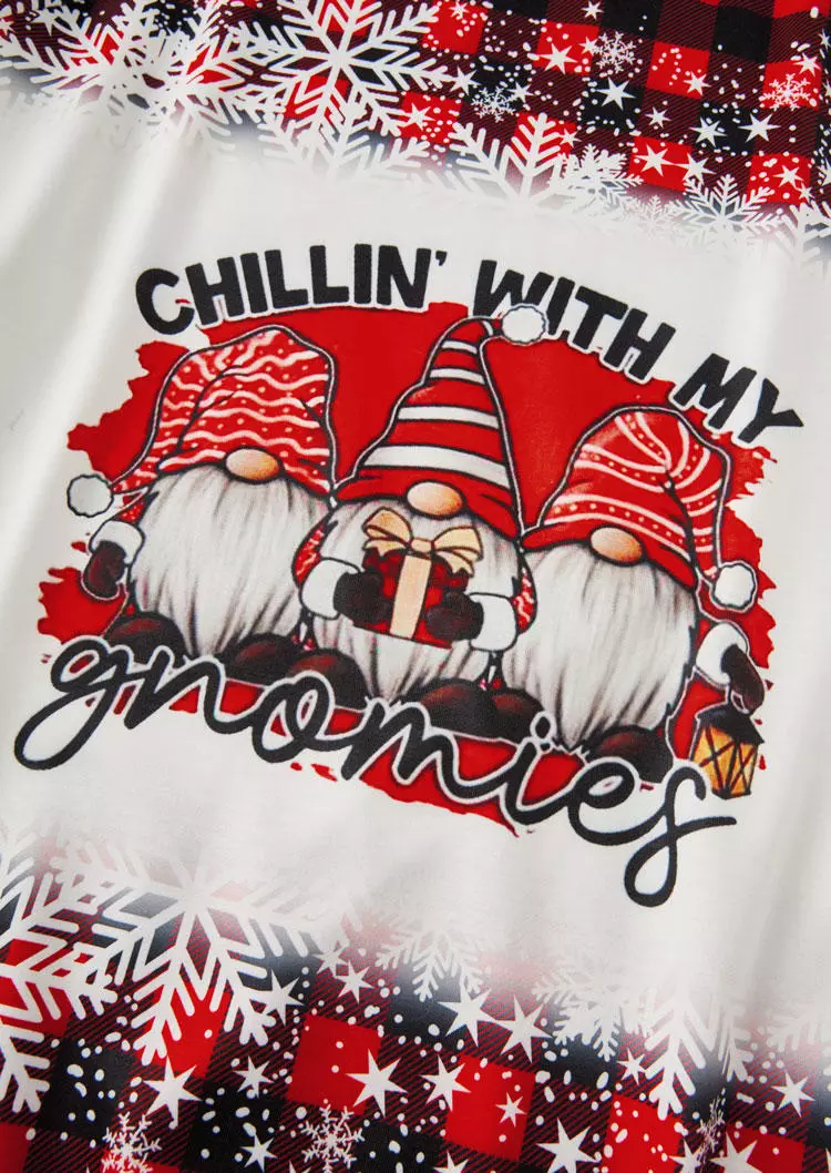 Christmas Chillin' With My Gnomies Plaid Sweatshirt 5 Christmas Chillin' With My Gnomies Plaid Sweatshirt - Image 3