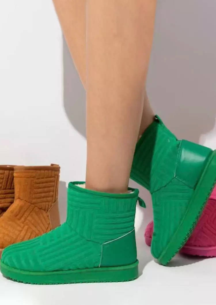 Winter Warm Flannel Snow Boots - Green 4 Winter Warm Flannel Snow Boots - Green - Image 2
