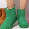 Winter Warm Flannel Snow Boots - Green -Garment Sale Store SCM021630 1 A3138616974662 124