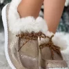 Lace Up Plush Thickened Warm Snow Boots 1 Lace Up Plush Thickened Warm Snow Boots -Garment Sale Store SCM021631 1 A3078441610150 124