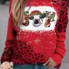 Christmas Joy Leopard Mistletoe Sweatshirt - Red 1 Christmas Joy Leopard Mistletoe Sweatshirt - Red -Garment Sale Store SCM021696 1 B1689346092231 124