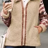 Aztec Geometric Plush Thickened Warm Coat - Apricot