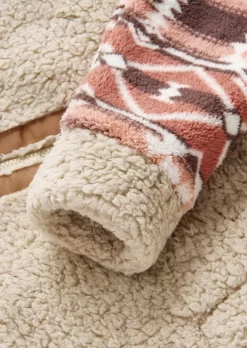 Aztec Geometric Plush Thickened Warm Coat - Apricot -Garment Sale Store SCM021735 2 B1541404743977 124