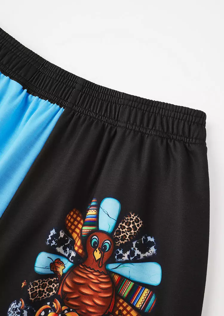 Thanksgiving Happy Turkey Day Serape Striped Leopard Sweatpants 6 Thanksgiving Happy Turkey Day Serape Striped Leopard Sweatpants - Image 4