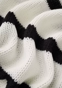 Striped Drop-shoulder Knitted Sweater -Garment Sale Store SCM021753 2 B0218887321976 124