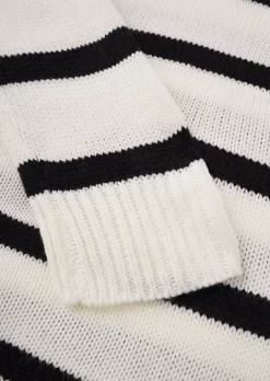 Striped Drop-shoulder Knitted Sweater -Garment Sale Store SCM021753 2 B0218887358096 124
