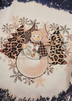Christmas Snowflake Snowman Leopard Sweatshirt 13 Christmas Snowflake Snowman Leopard Sweatshirt -Garment Sale Store SCM021842 1 B2039996115856 124