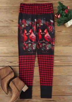 Christmas Cardinal Bird Mistletoe Leggings -Garment Sale Store SCM021896 1 B1670385845857 124