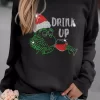 Christmas Drink Up Sweatshirt - Black -Garment Sale Store SCM022026 1 B1658239031474 124