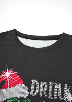 Christmas Drink Up Sweatshirt - Black 11 Christmas Drink Up Sweatshirt - Black -Garment Sale Store SCM022026 2 B1400959995203 124