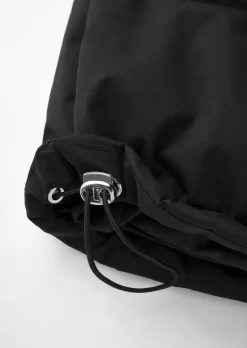 Snap Button Long Sleeve Parka Coat - Black -Garment Sale Store SCM022085 1 B1417507009400 124